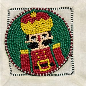 Beaded Nutcracker Design Coaster